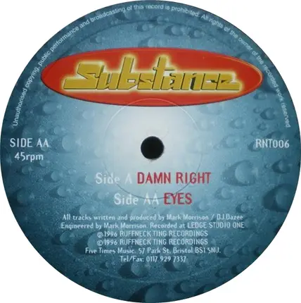 Substance - Damn Right / Eyes