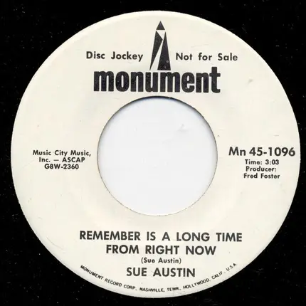 Sue Austin - Richie / Remember Is A Long Time From Right Now