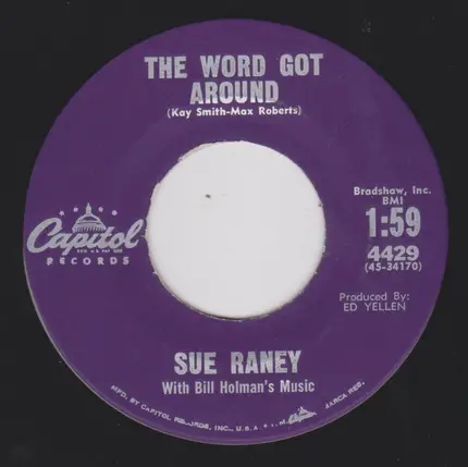 Sue Raney - One-Finger Symphony / The Word Got Around