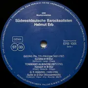 LP - Purcell / Telemann / Albinoni - Südwestdeutsche Barocksolisten