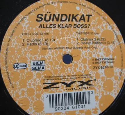 Sündikat - Alles Klar, Boss?