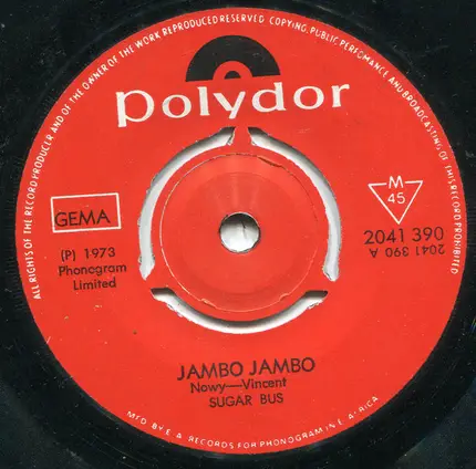 Sugar Bus - Jambo Jambo / Strange Love