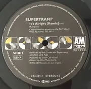 12inch Vinyl Single - Supertramp - It's Alright (Remix)