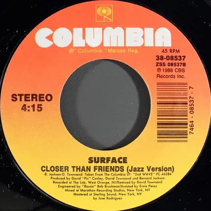 Surface - Closer Than Friends