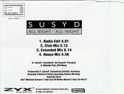 CD Single - Susy Dal Gesso - All Right All Night