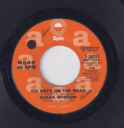 Susan Hudson - Six Days On The Road