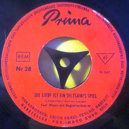 Susi Mann - Die Liebe Ist Ein Seltsames Spiel