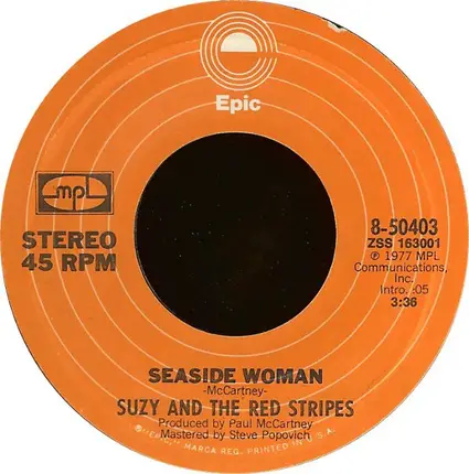 Suzy And The Red Stripes - Seaside Woman