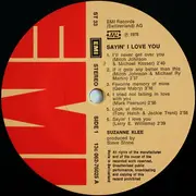 LP - Suzanne Klee - Sayin' I Love You