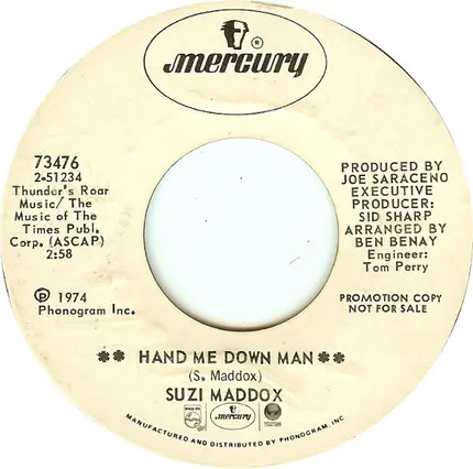 Suzi Maddox - Hand Me Down Man