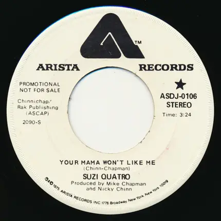Suzi Quatro - Your Mamma Won't Like Me (mono/stereo)