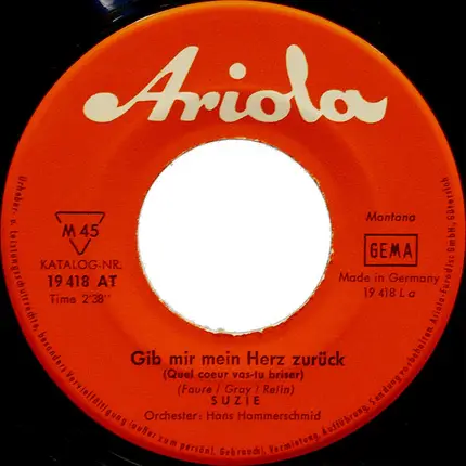 Suzie - Gib Mir Mein Herz Zurück / Du Wartest Auf Liebe