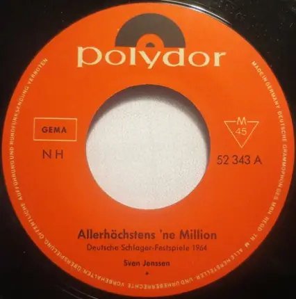 Sven Jenssen - Allerhöchstens 'Ne Million / Die Grüne Hölle