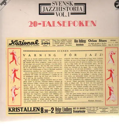 Svensk Jazzhistoria - Vol. 1: 20-Talsepoken