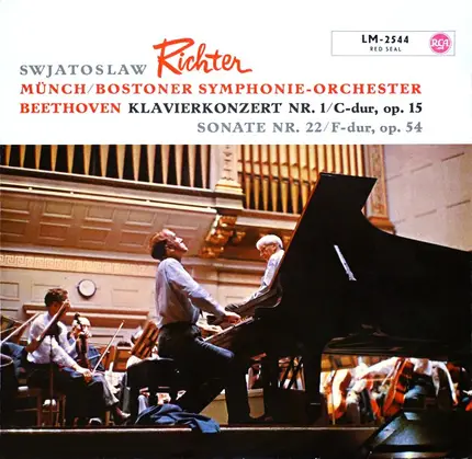 Beethoven/ Sviatoslav Richter, Münch, Boston Symphony Orchestra - Klavierkonzert Nr. 1 / C-dur, Op. 15 - Sonate Nr. 22 / F-dur, Op. 54