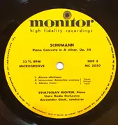 LP - Sviatoslav Richter - Sviatoslav Richter Plays Bach Concerto No. 1 In D Minor /  Schumann Concerto In A Major - Mono