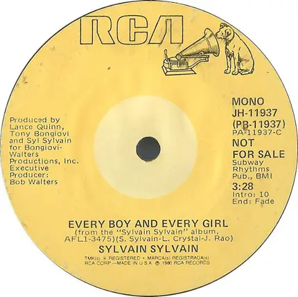 Sylvain Sylvain - Every Boy And Every Girl