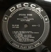 LP - Sylvia Syms - Sings - Mono