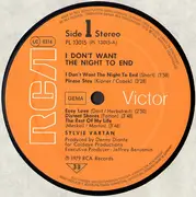 LP - Sylvie Vartan - I Don't Want The Night To End