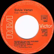 7inch Vinyl Single - Sylvie Vartan - Qu'est-ce Qui Fait Pleurer Les Blondes ? - Paper Labels