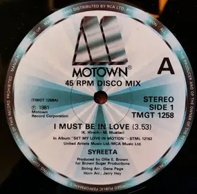 Syreeta - I Must Be In Love