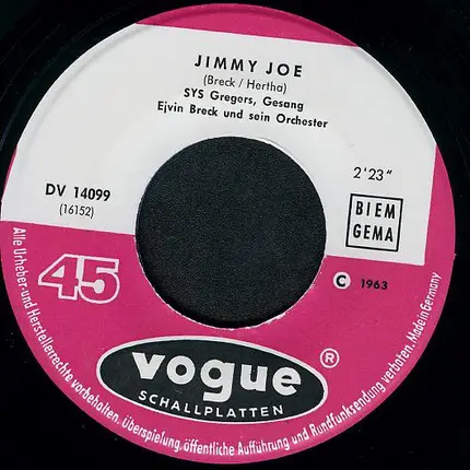 Sys Gregers - Mr. Sweetheart / Jimmy Joe