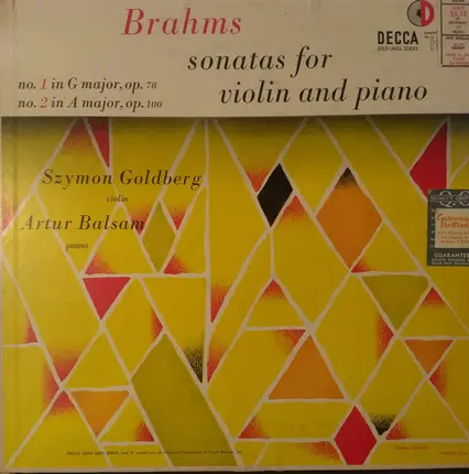 Brahms - Sonatas For Violin And Piano